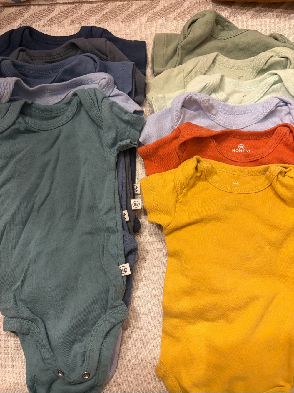 Lot of 11 Honest Baby Bodysuits